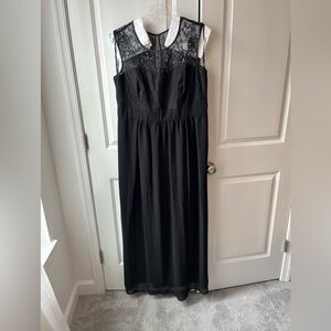 City Chic Black Lace Maxi Dress With Sparkle Details